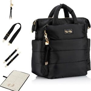 Itzy Ritzy Black and Gold Diaper Bag